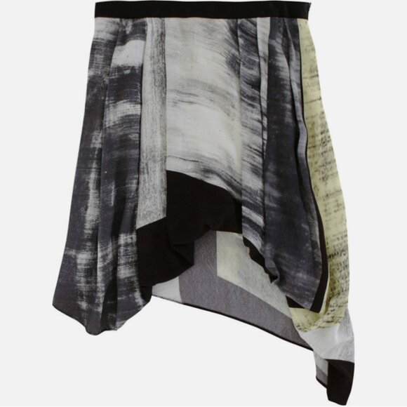 NWOT Helmut Lang Prill Skirt Parallel Print - Picture 5 of 10